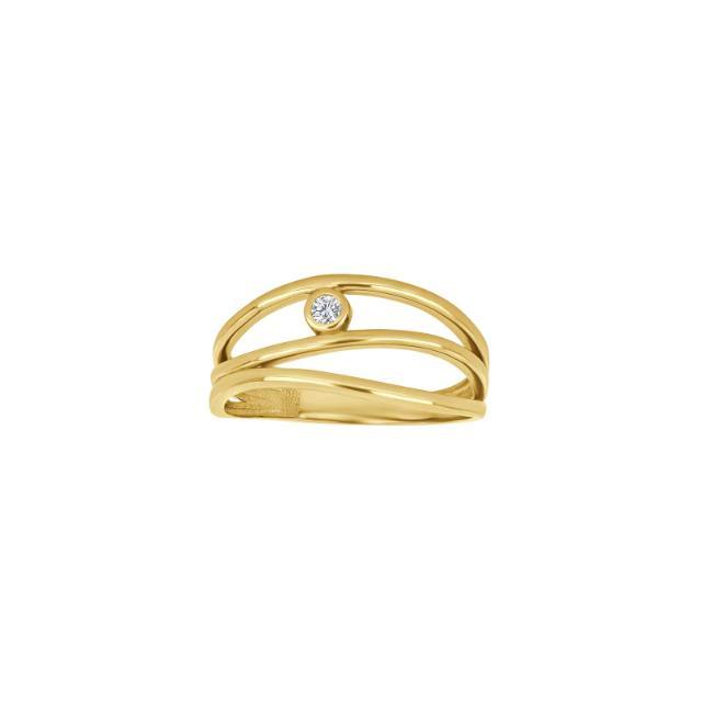 Nordahl 8 Karat Guld Ring Med Zirkonia Sten 10830840300 - Nordahl Fingerringe  - 1233690234274