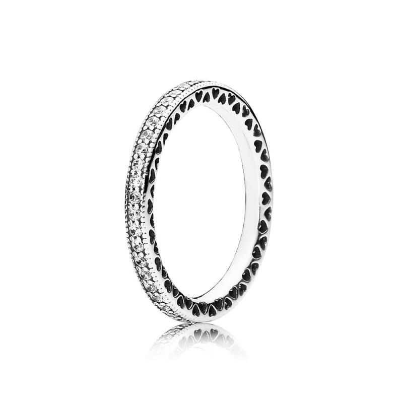 Pandora Ring 190963cz Sparkel & Hearts Ring - Pandora Fingerringe