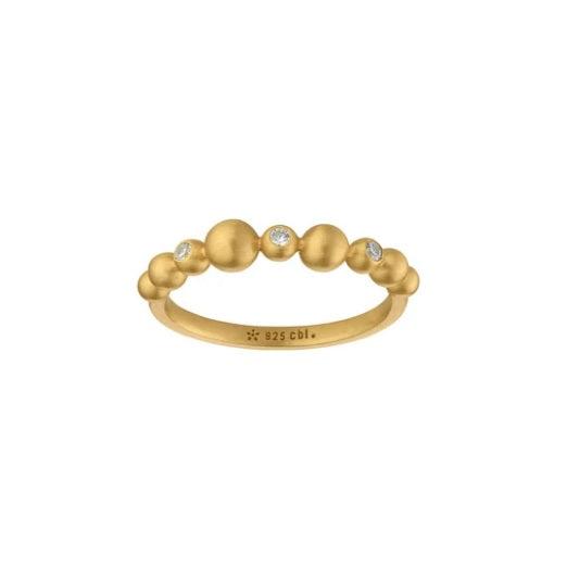 Bybiehl Ring Pebbles Band Ring, Forgyldt ølv 5 3802a - Bybiehl Fingerringe  - 1233690152004