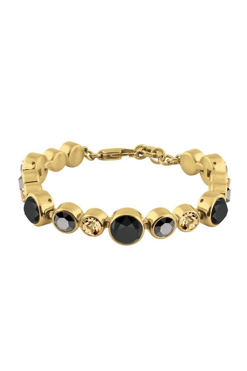 Gold Dyrbergkern Calice Bracelet, Color: Black, Onesize, Women - Dyrberg Kern Armbånd  - 5703885117591