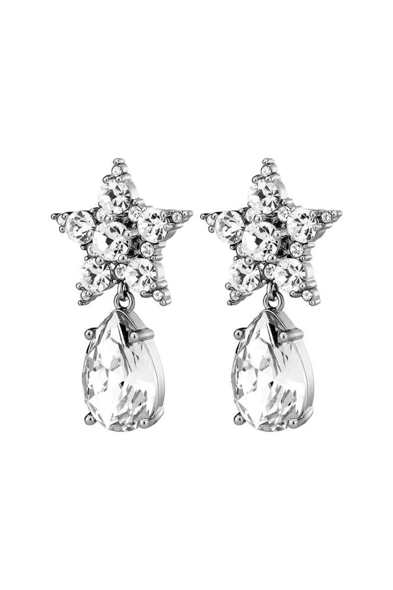Elegant Sølv Dyrberg Kern Hydra Ørering med Krystaller
