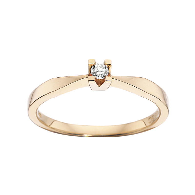 Scrouples Ring Kleopatra 14 Karat Guld Ring Med 0,05ct Diamant 7135,05 - Scrouples Fingerringe