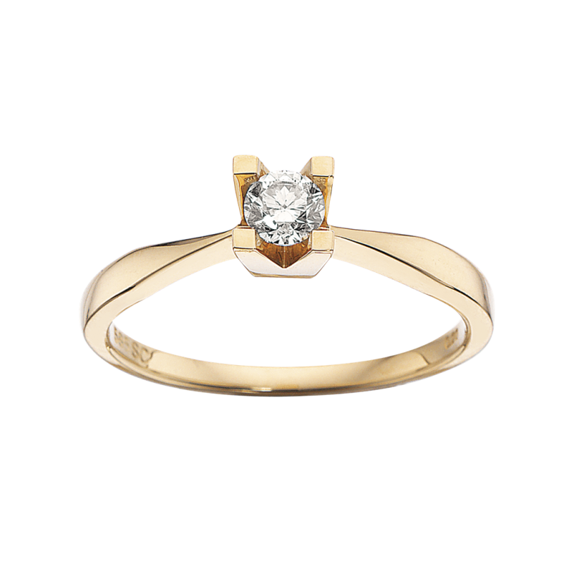 Scrouples Kleopatra Ring i 14 Karat Guld med Diamant