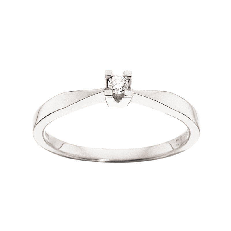 Scrouples Ring Kleopatra 14 Karat Hvidgulds Ring Med 0,05ct Diamant 7136,05 - Scrouples Fingerringe