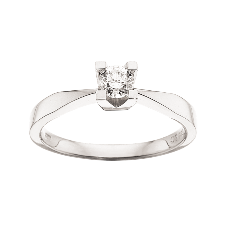 Scrouples Ring Kleopatra 14 Karat Hvidgulds Ring Med 0,25ct Diamant 7136,25 - Scrouples Fingerringe  - 1233690158365