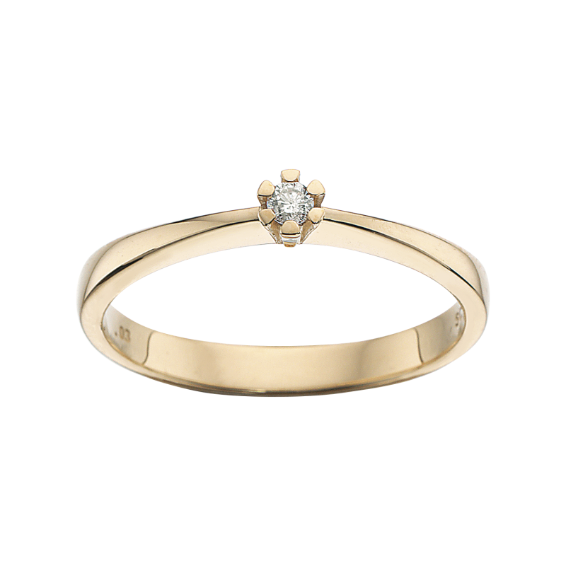 Scrouples Ring Vida Guld Ring Med Diamant 0,03ct 7813,03 - Scrouples Fingerringe