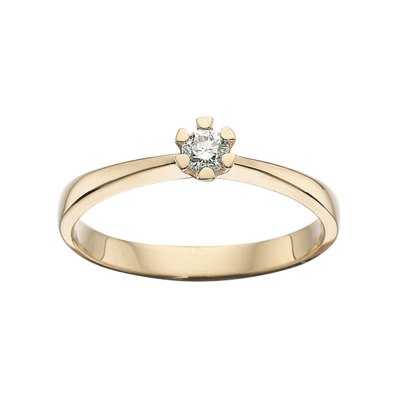 Scrouples Ring Vida Guld Ring Med Diamant 0,10ct 7813,10 - Scrouples Fingerringe