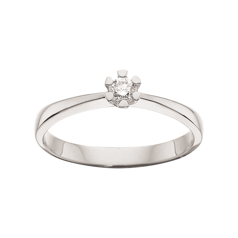 Scrouples Vida Ring i Hvidguld med Diamant 0,10ct