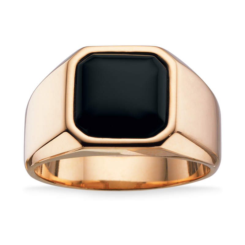 Scrouples Forgyldt ølv Ring Med Onyx 791302 - Scrouples Fingerringe  - 1233690162119