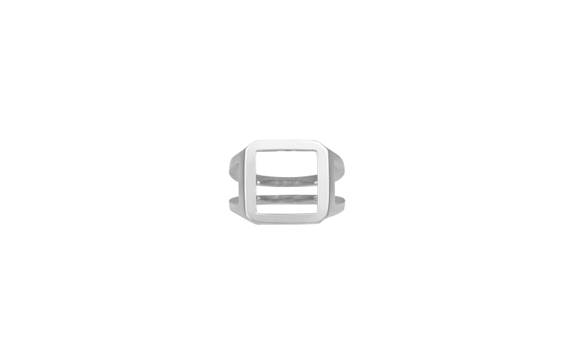 Sølv Octagon Simple Signet Ring Silver - Ix Studios Fingerringe  - 5714534016974