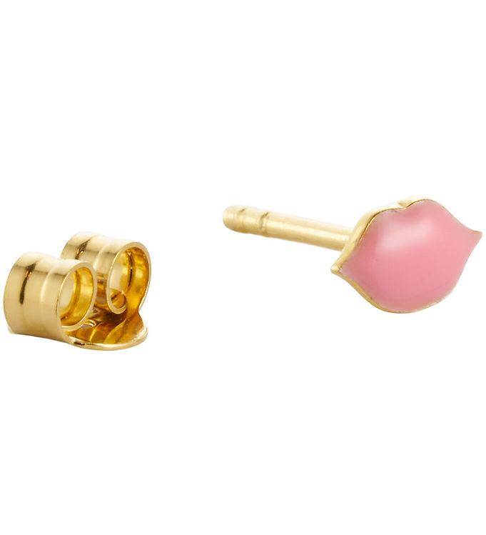 Metallic/Rosa Design Letters Ørering - 18k Guldbelagt