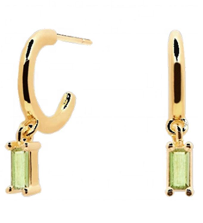 Grøn/Metallic Millavanilla Grønguld - Millavanilla Øreringe  - 5745000110261