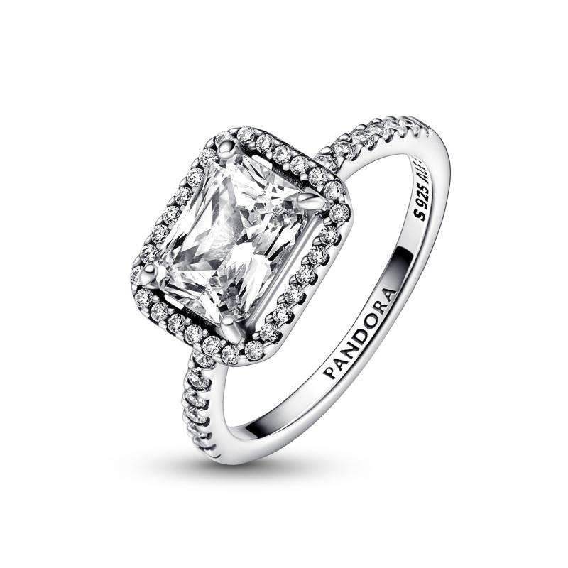 Pandora ølv Ring Med Stor Stn 192391c01 - Pandora Fingerringe  - 1233690186955