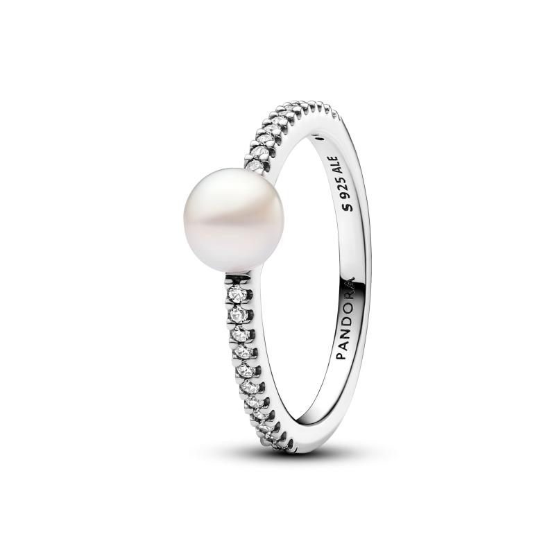 Pandora Ferskvandskultur Perle Ring Med Sten Pav 193158c01 - Pandora Fingerringe  - 1233690226880