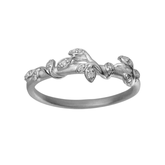 Bybiehl Jungle Ivy Sparkle Ring ølv 5 3102a - Bybiehl Fingerringe