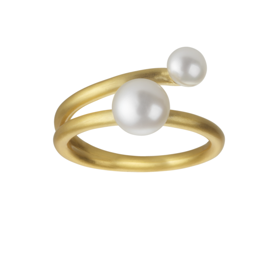Bybiehl Coco Ring Forgyldt ølv Med Perle 5 3301wp - Bybiehl Fingerringe