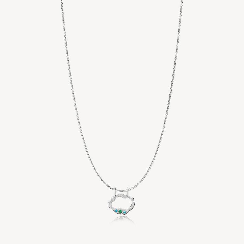 Sølv Ocean Necklace With Pendant Silver 55cm - Izabel Camille Halskæder  - 5710143079461