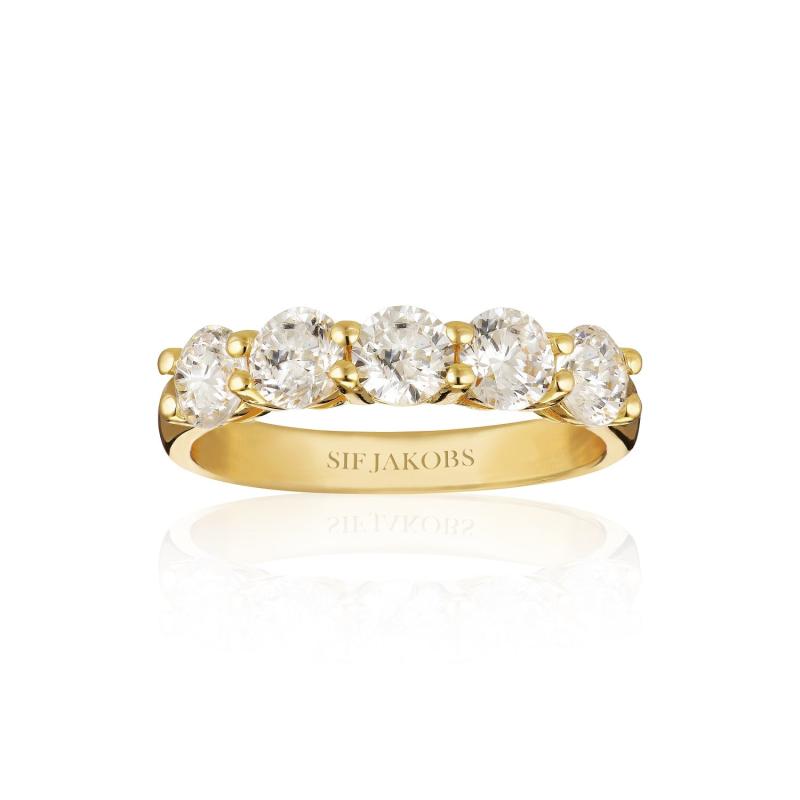 Sif Jakobs Belluno Uno Forgyldt Ring Med Sten R42127 - Sif Jakobs Fingerringe  - 1233690151632