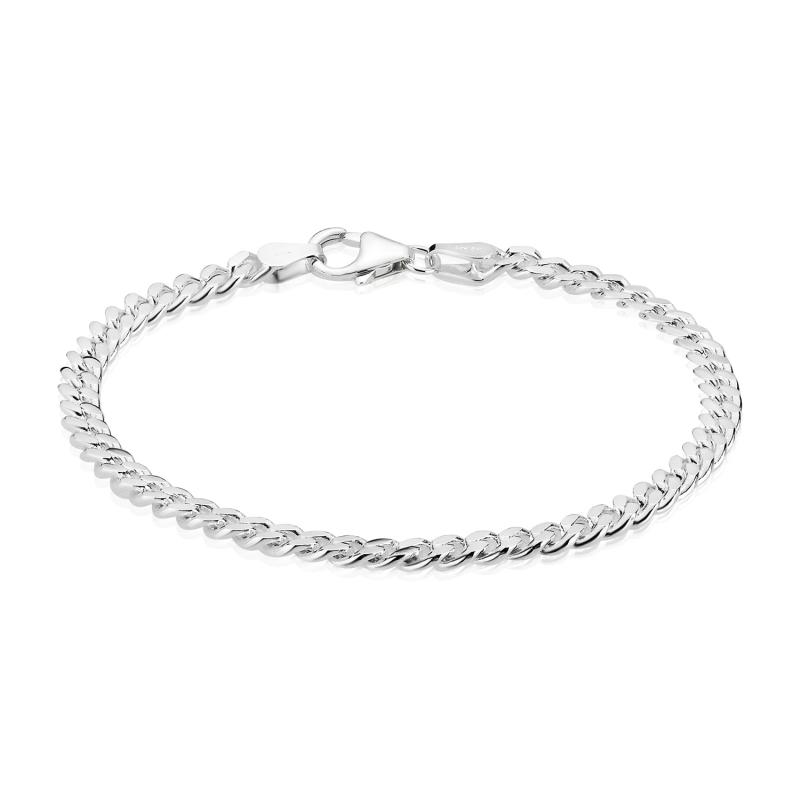 Bnh Panser Facet ølv Forgyldt Armbånd Med Karabin å - Bnh Armbånd  - 1233690181097