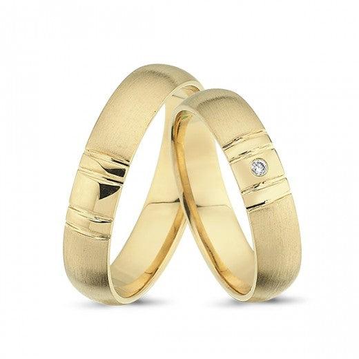 Nuran Vielsesringe 8 Karat Guld A3825 - Nuran Vielsesringe  - 1233690129440