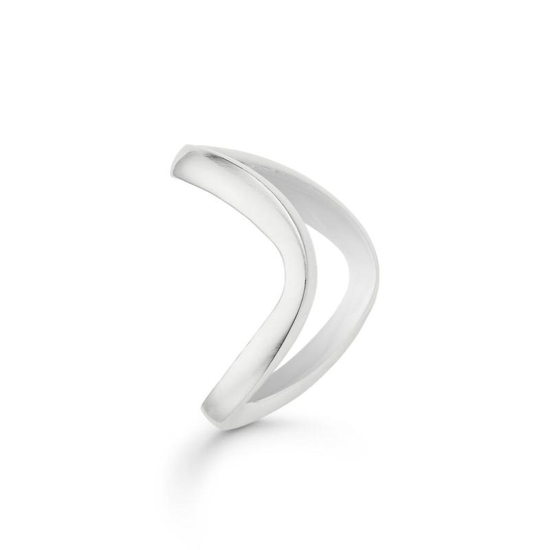 Mads Z Sølv Ring - Boomerang Design i Elegant Stil