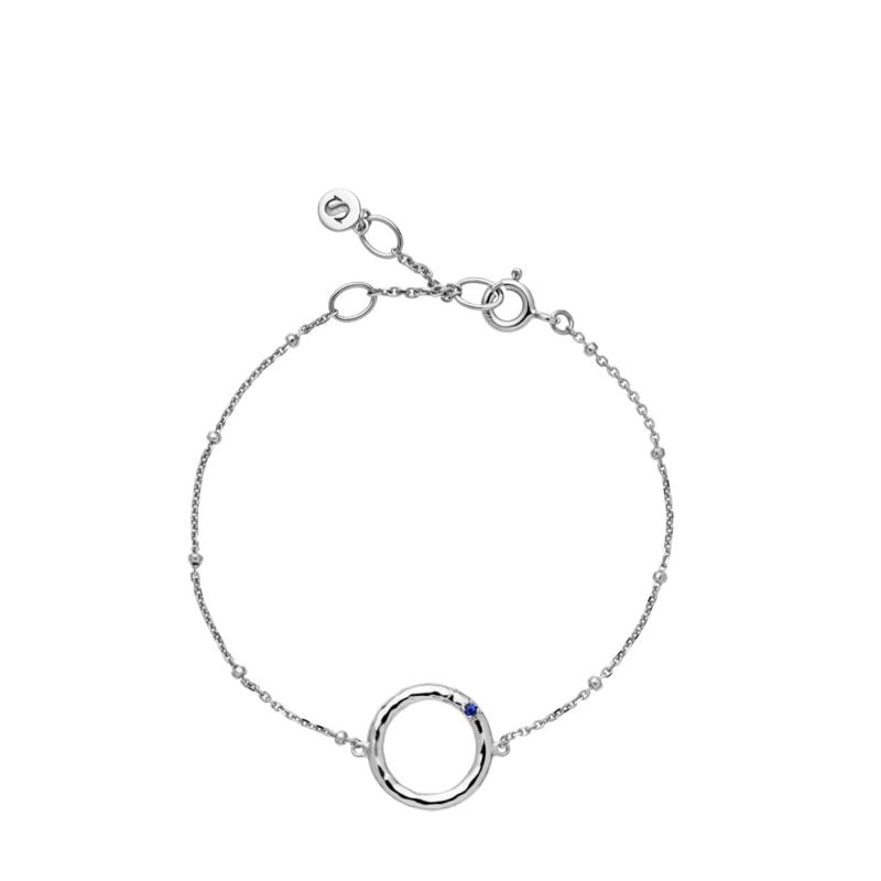 Sølv Anabel Sistie Armbånd med blå zirkon - Unikt design