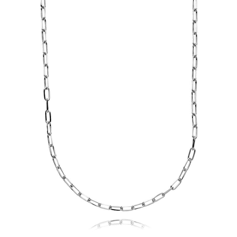 Sølv Emma Necklace Shiny Silver Basic 45 - Sistie Halskæder