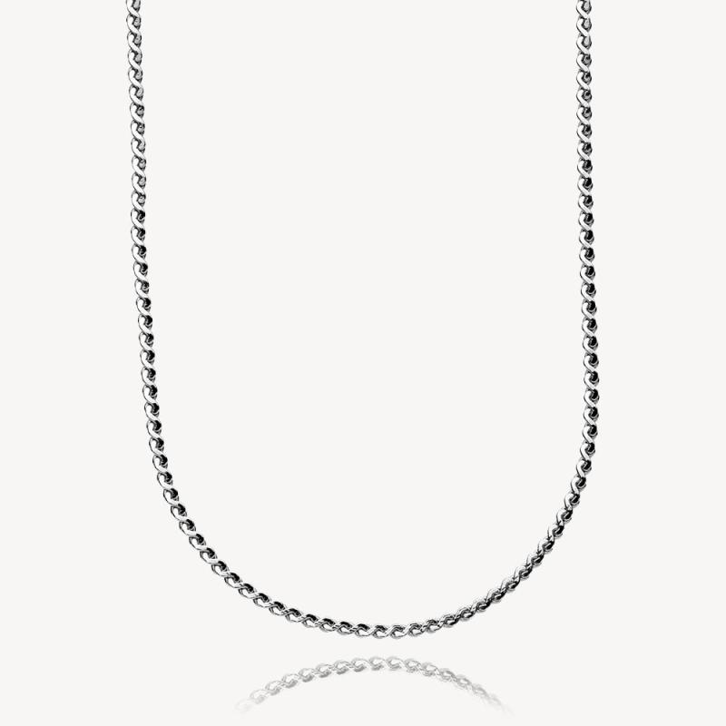 Sølv Molly Necklace Shiny Silver Basic 40 45 - Sistie Halskæder