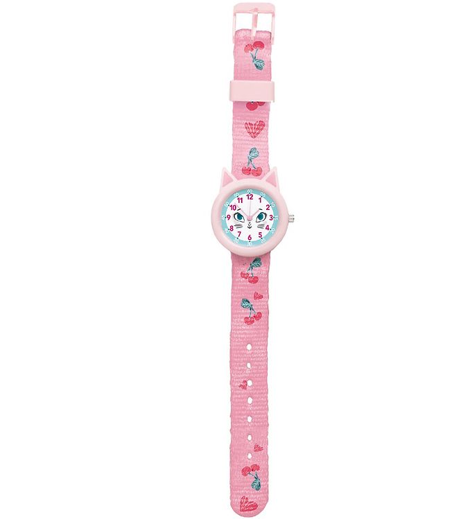 Rosa Djeco Armbåndsur Pink Kat - Djeco Armbånd  - 3070900004245