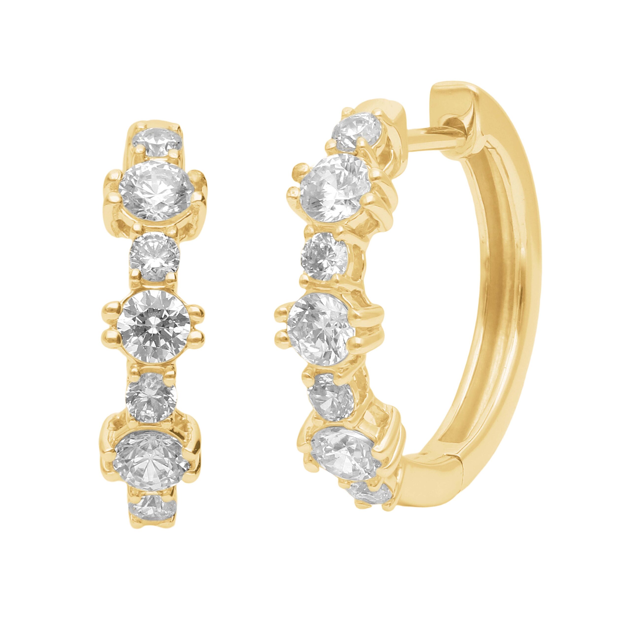 Top Wesselton/W Diamantcreoler Guld Diamanter - Byfrisenholm Øreringe
