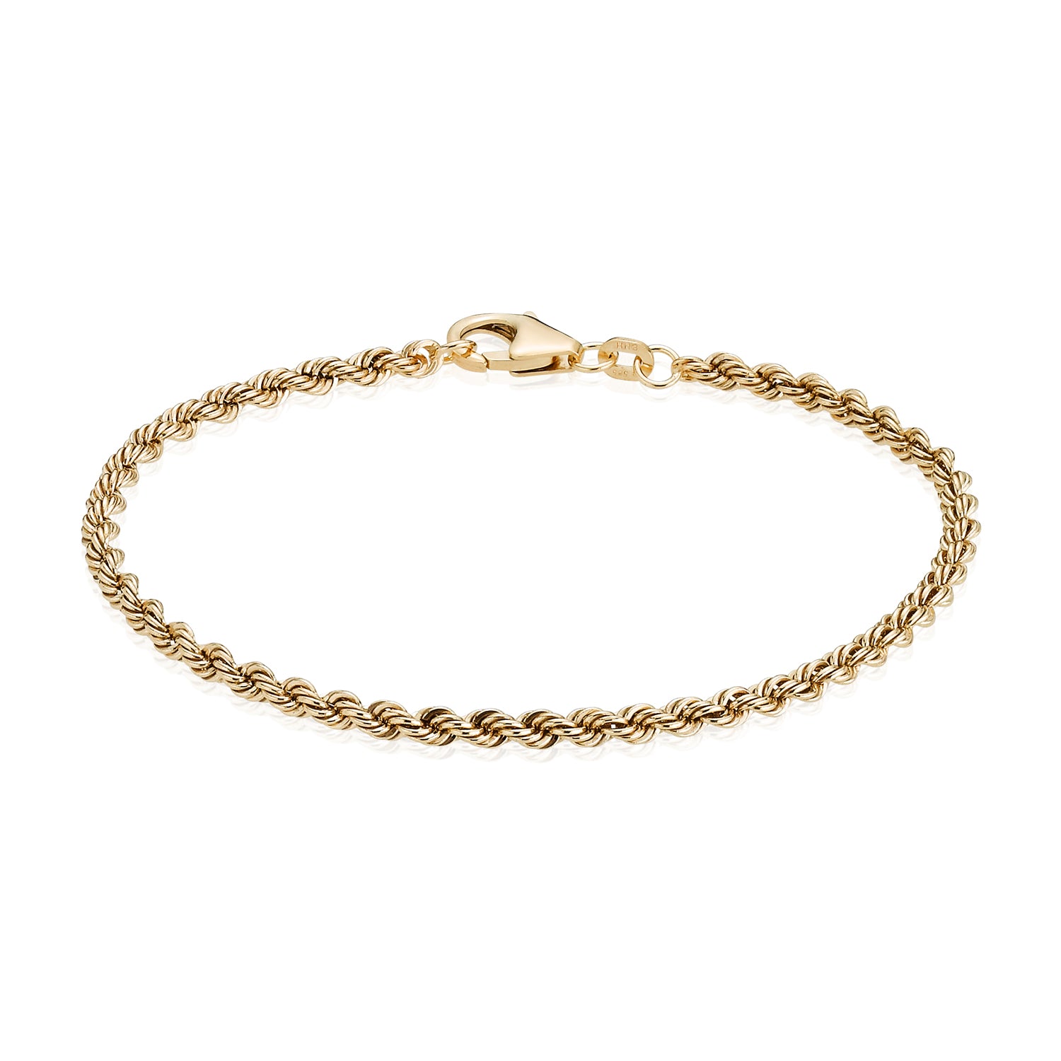 Hvid Bnh Cordel Guld Guld Armbånd Med Karbin Lås - Bnh Armbånd