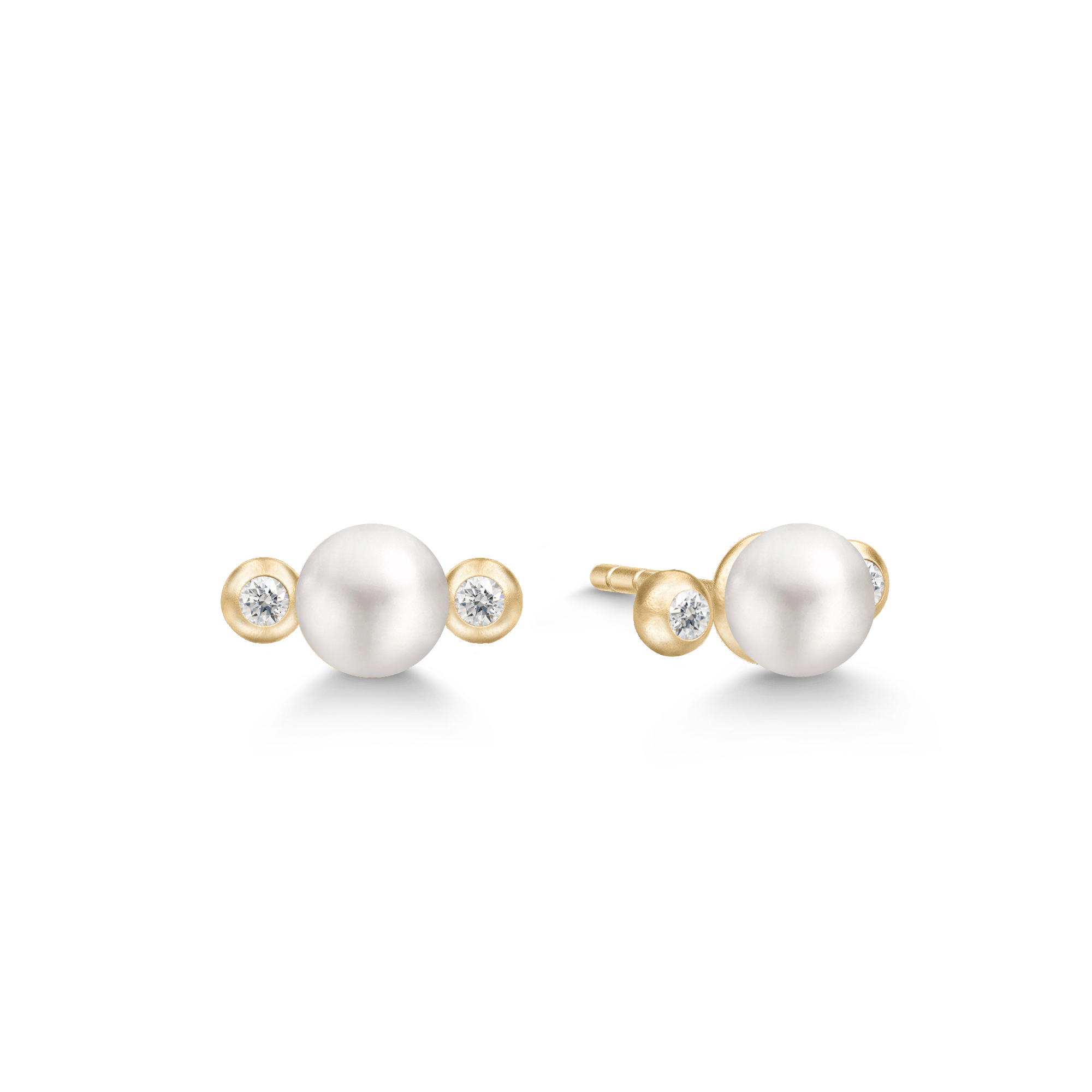 Hvid Perla Earstuds White Pearl - Julie Sandlau Øreringe  - 5704465042876